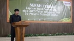 Ketua DPRD luwu Timur Pimpin Penyerahan LHP-BPK, Berikan Sambutan Mewakili 6 Kabupaten Di Sulawesi Selatan 